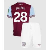 Dres West Ham United Tomas Soucek #28 Domaci za djecu 2024-25 Kratak Rukav (+ kratke hlače)